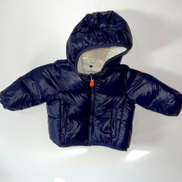 SAVE THE DUCK Other - Save The Suck Navy Hooded Baby Ultra Light Jacket